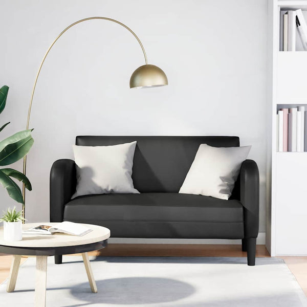 Canapé à 2 places vidaXL noir 110 cm cuir synthétique