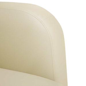 Creme Zweisitzer Sofa Kunstleder 110 cm