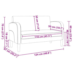 Weiches Zweisitzer-Sofa Weinrot Kunstleder 110cm