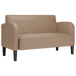 Zweisitzer Sofa Cappuccino-Braun Kunstleder 110cm