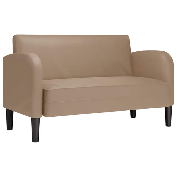 Zweisitzer Sofa Cappuccino-Braun Kunstleder 110cm