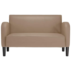 Zweisitzer Sofa Cappuccino-Braun Kunstleder 110cm