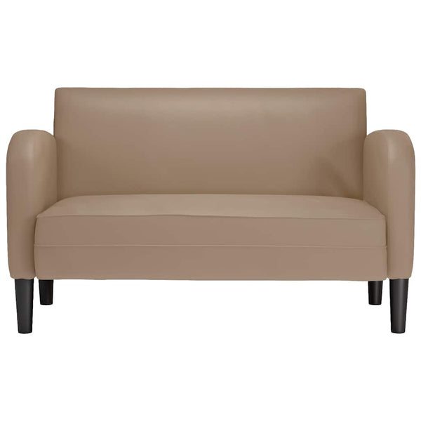 Zweisitzer Sofa Cappuccino-Braun Kunstleder 110cm