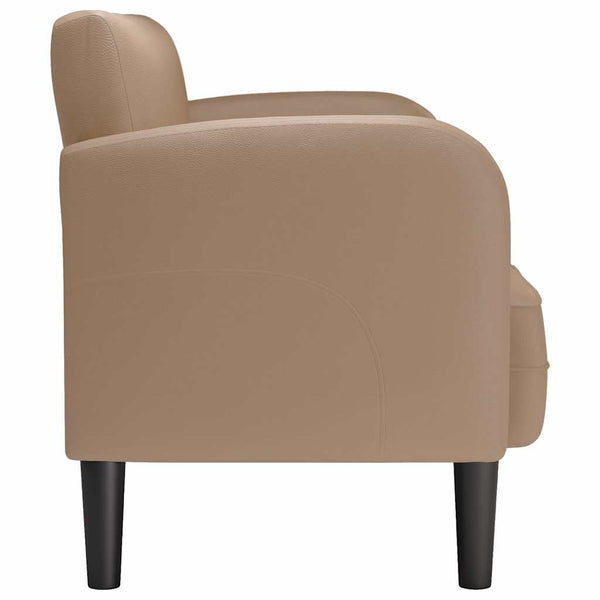 Zweisitzer Sofa Cappuccino-Braun Kunstleder 110cm
