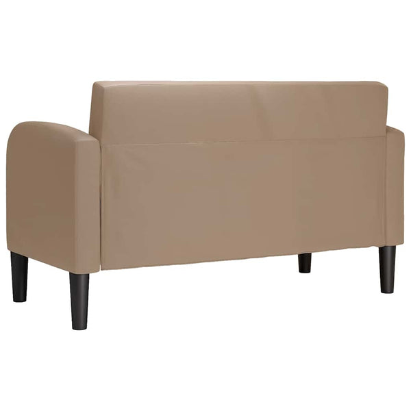 Zweisitzer Sofa Cappuccino-Braun Kunstleder 110cm