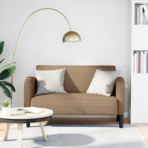 Zweisitzer Sofa Cappuccino-Braun Kunstleder 110cm