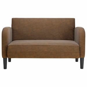 vidaXL Canapé à deux places Marron 110 cm Similicuir