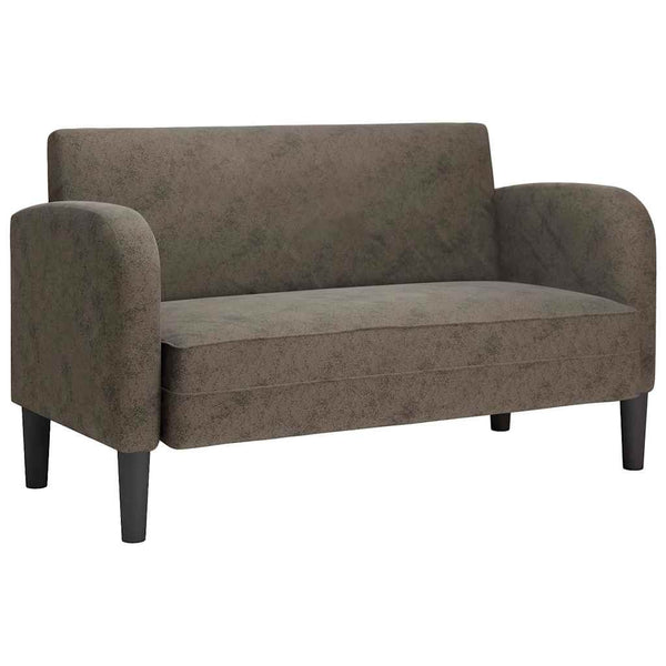 vidaXL Canapé deux places gris foncé 110 cm cuir synthétique