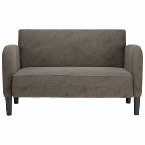 vidaXL Canapé deux places gris foncé 110 cm cuir synthétique