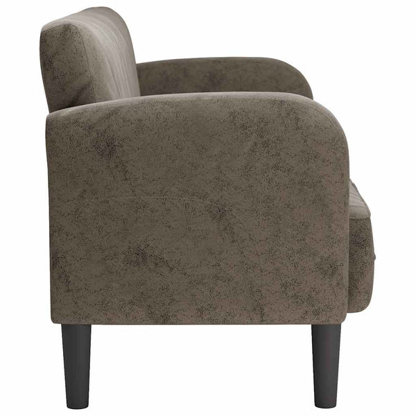 vidaXL Canapé deux places gris foncé 110 cm cuir synthétique