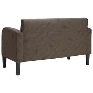 vidaXL Canapé deux places gris foncé 110 cm cuir synthétique