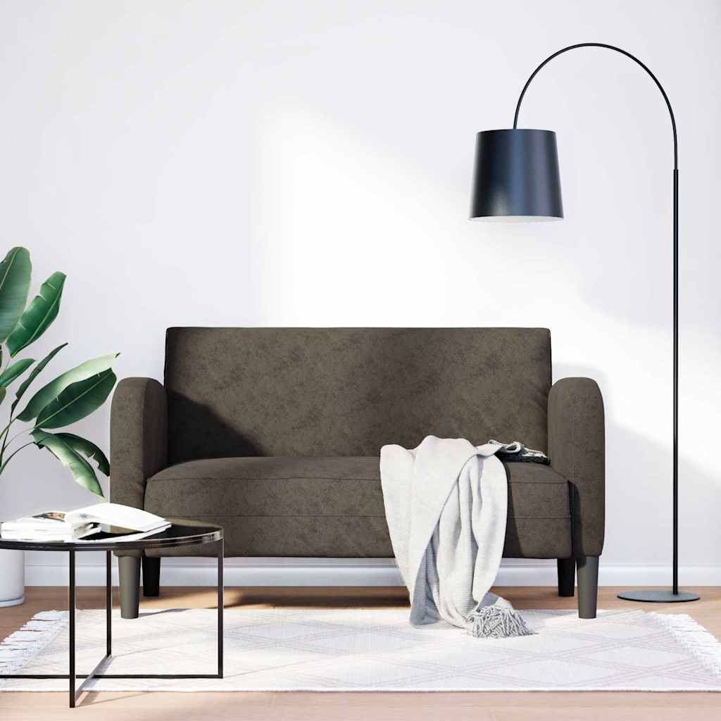 vidaXL Canapé deux places gris foncé 110 cm cuir synthétique