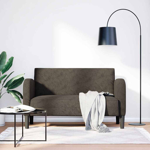 vidaXL Canapé deux places gris foncé 110 cm cuir synthétique