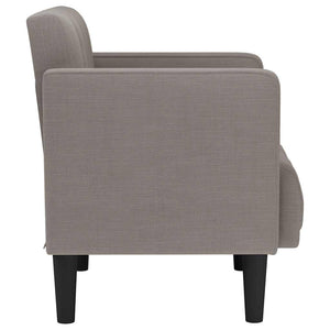 Sessel Taupe Stoff Armlehnen 53 cm