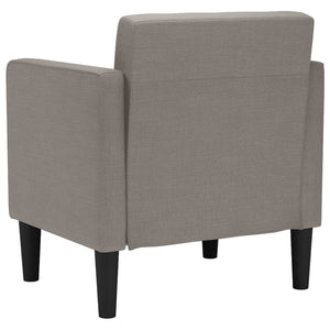 Sessel Taupe Stoff Armlehnen 53 cm
