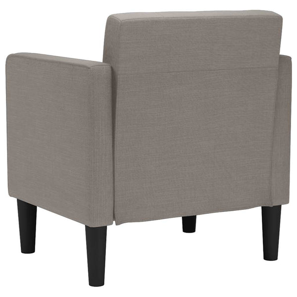 Sessel Taupe Stoff Armlehnen 53 cm