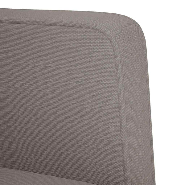 Sessel Taupe Stoff Armlehnen 53 cm
