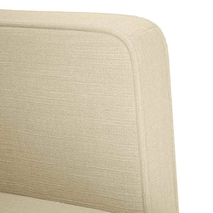 Sessel Creme Stoff Armlehnen 53 cm