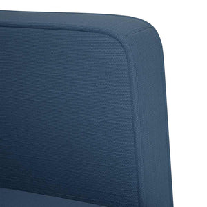 Blauer Sessel mit Armlehnen, Stoffbezug