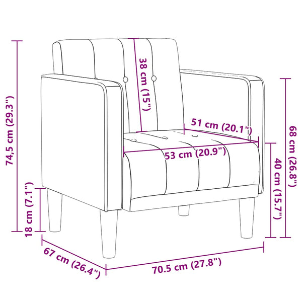 Dunkelgrauer Samt Sessel mit Armlehnen