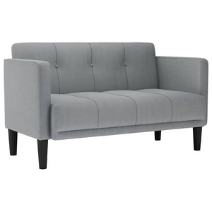 vidaXL Canapé deux places gris clair 111 cm Tissu