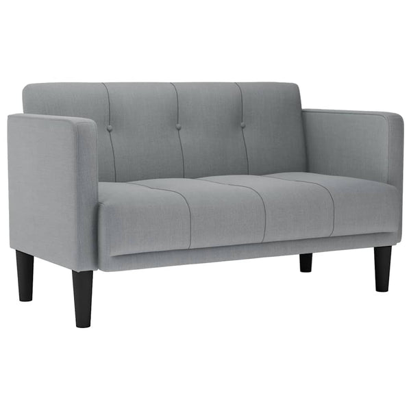 vidaXL Canapé deux places gris clair 111 cm Tissu