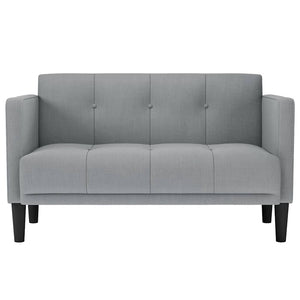 vidaXL Canapé deux places gris clair 111 cm Tissu