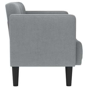 vidaXL Canapé deux places gris clair 111 cm Tissu
