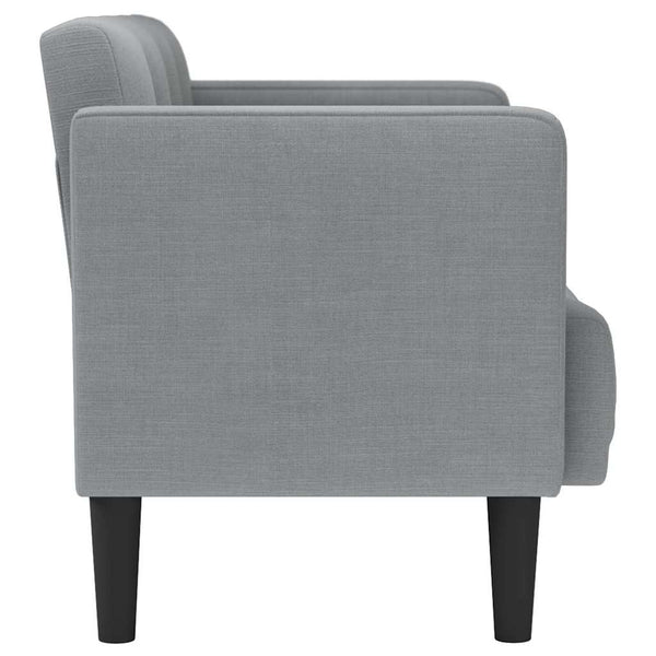 vidaXL Canapé deux places gris clair 111 cm Tissu