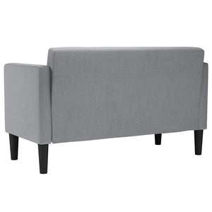 vidaXL Canapé deux places gris clair 111 cm Tissu
