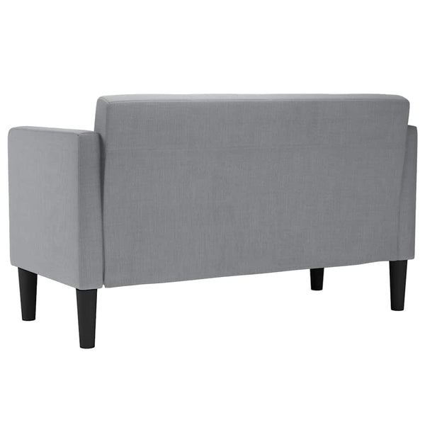 vidaXL Canapé deux places gris clair 111 cm Tissu