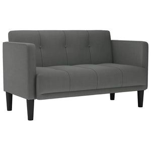 Dunkelgraues Zweisitzer Sofa, 111 cm