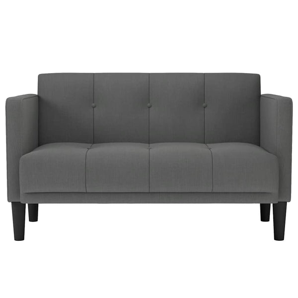 Dunkelgraues Zweisitzer Sofa, 111 cm