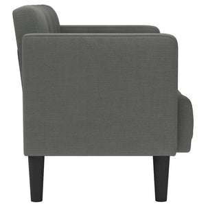 Dunkelgraues Zweisitzer Sofa, 111 cm
