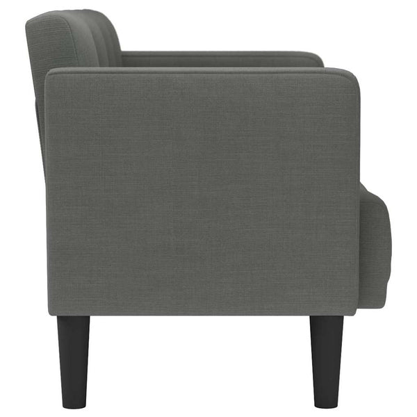 Dunkelgraues Zweisitzer Sofa, 111 cm