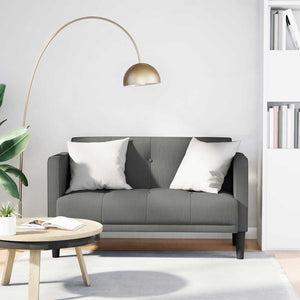 Dunkelgraues Zweisitzer Sofa, 111 cm