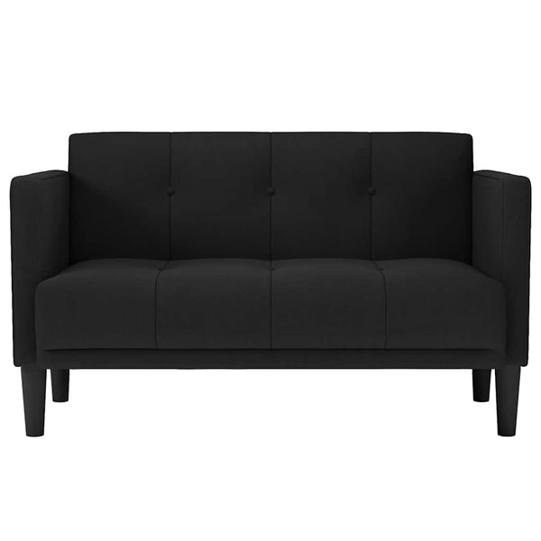 vidaXL Canapé deux places Noir 111 cm Tissu
