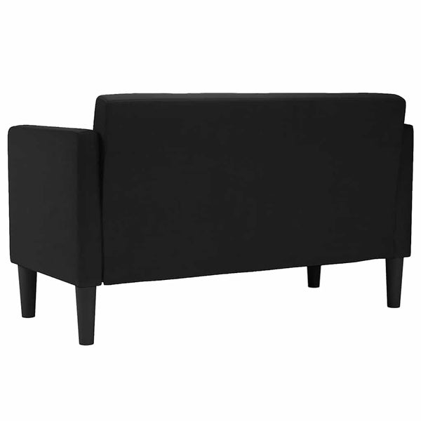 vidaXL Canapé deux places Noir 111 cm Tissu
