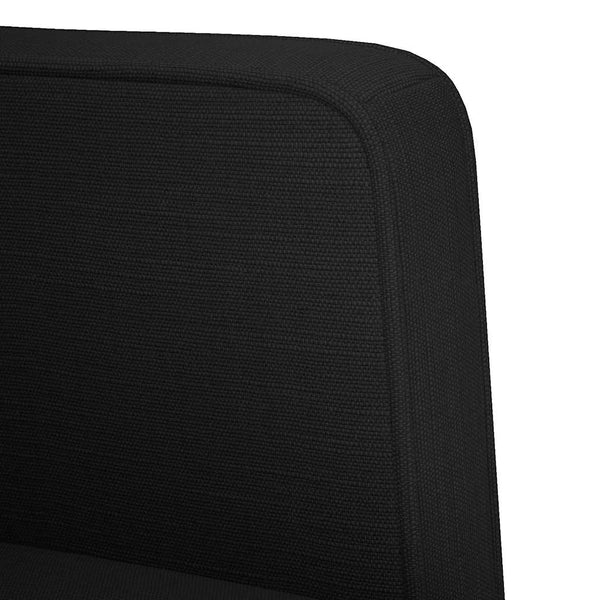 vidaXL Canapé deux places Noir 111 cm Tissu