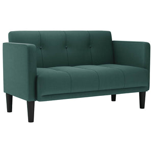 vidaXL Canapé à 2 places vert foncé 111 cm Tissu