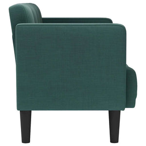 vidaXL Canapé à 2 places vert foncé 111 cm Tissu