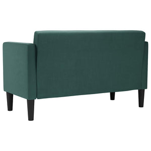 vidaXL Canapé à 2 places vert foncé 111 cm Tissu