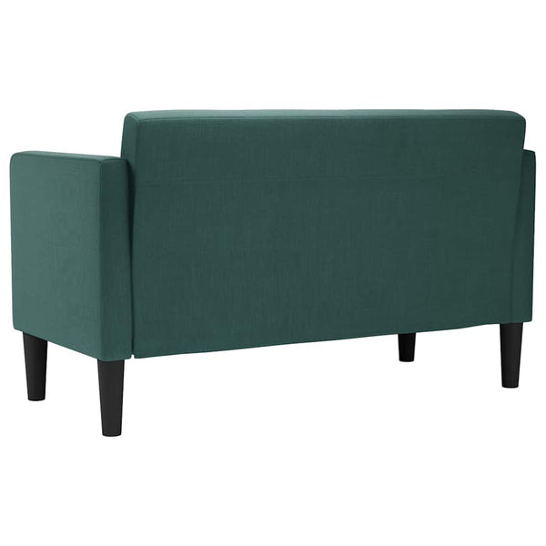vidaXL Canapé à 2 places vert foncé 111 cm Tissu