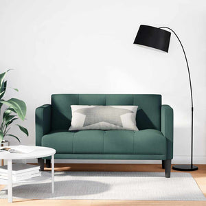 vidaXL Canapé à 2 places vert foncé 111 cm Tissu