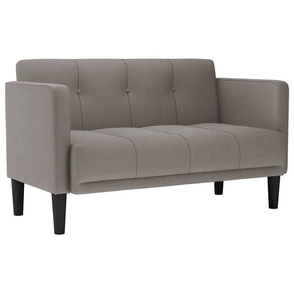 Zweisitzer Sofa Taupe Stoff 111 cm