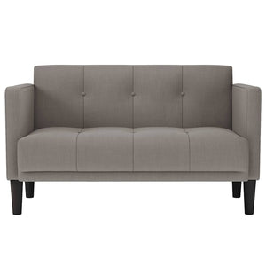Zweisitzer Sofa Taupe Stoff 111 cm