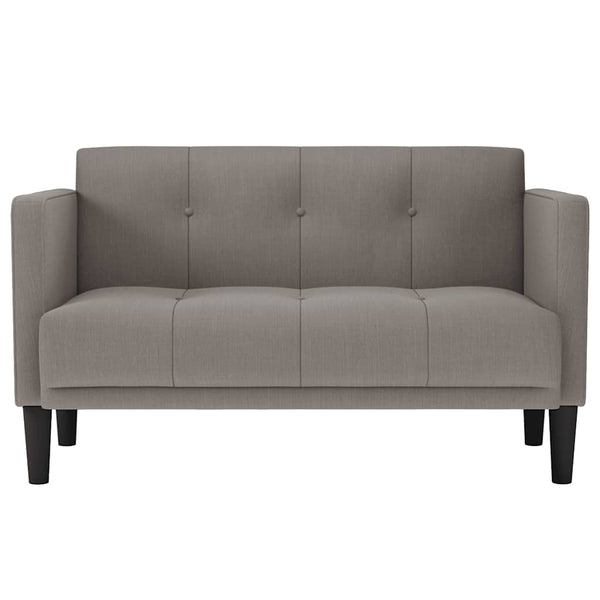 Zweisitzer Sofa Taupe Stoff 111 cm