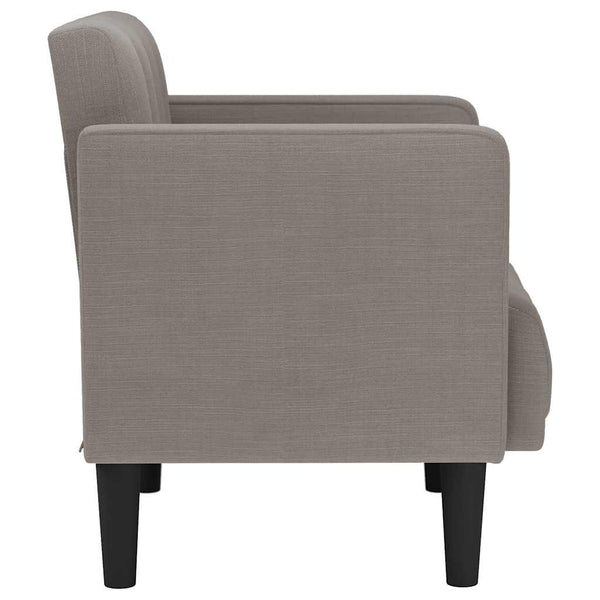 Zweisitzer Sofa Taupe Stoff 111 cm