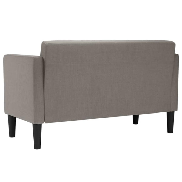 Zweisitzer Sofa Taupe Stoff 111 cm