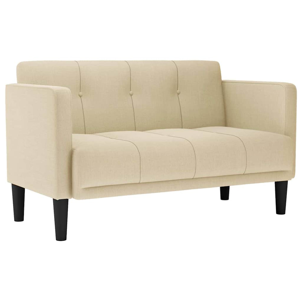 Creme Zweisitzer Sofa, 111 cm